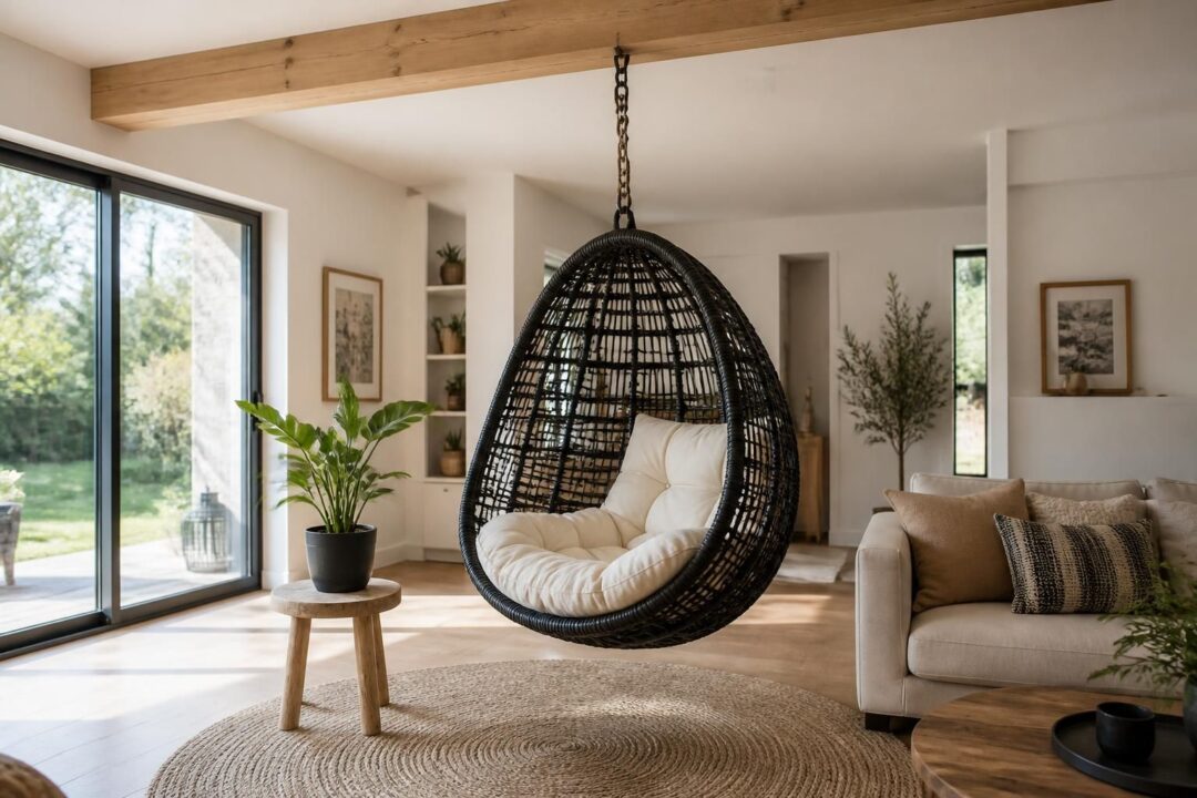 découvrez comment choisir et installer un fauteuil suspendu intérieur pour sublimer votre salon avec confort et style.